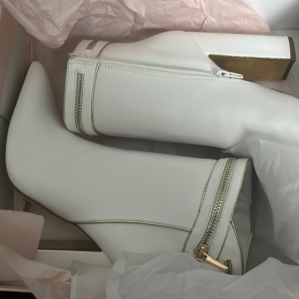 White brand new ankle boots size 8